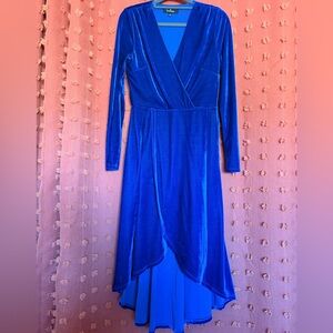 Blue Velvet Dress